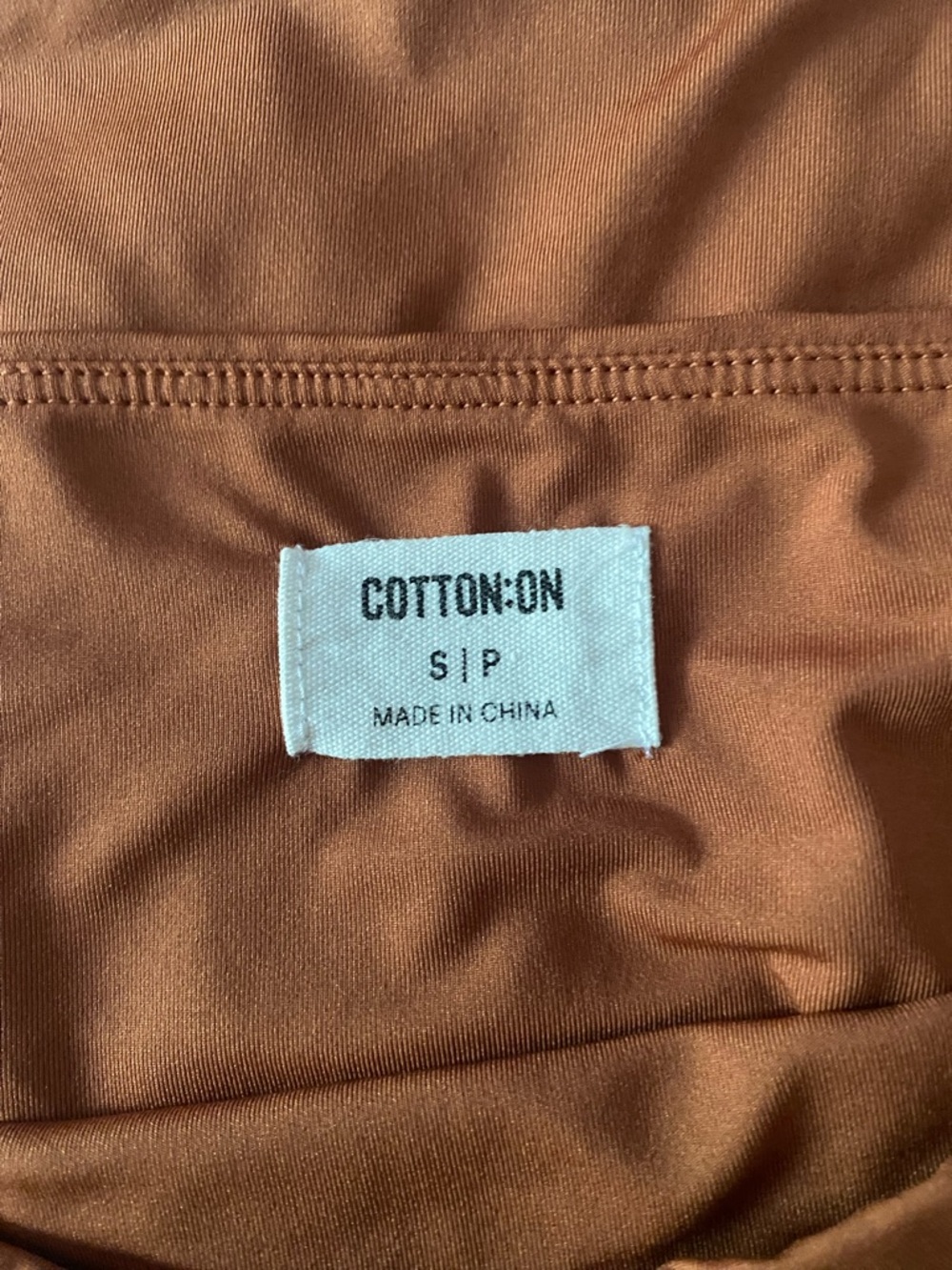 Women’s Rust Orange Stretch Strapless Tube Top - Picture 3 of 3